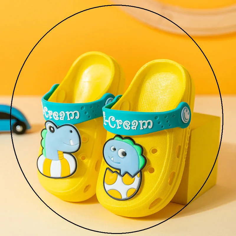Kids sandals Boys Girls Mules Cartoon baby Sandals Flat Summer Unicorn Slippers Children's Garden Shoes