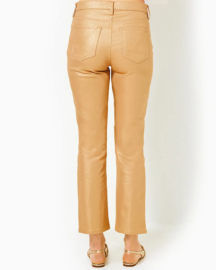 Liza Shimmer Crop Flare Jean