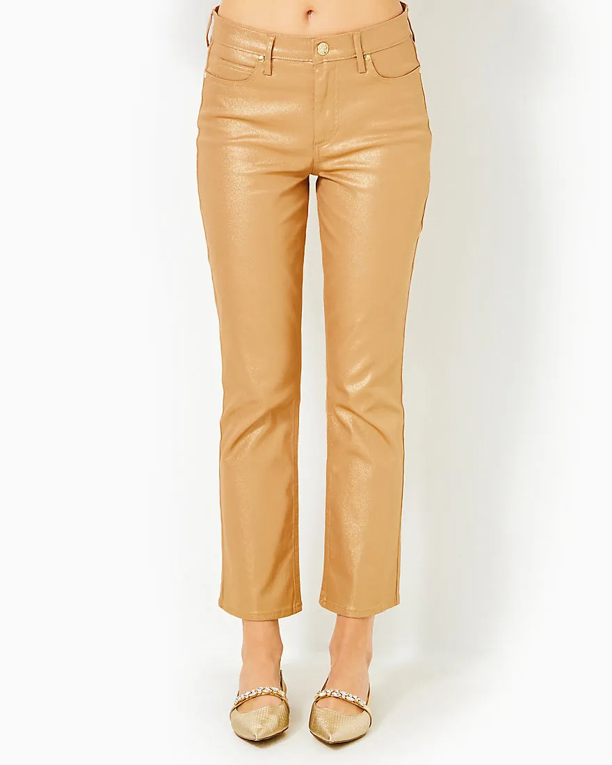 Liza Shimmer Crop Flare Jean