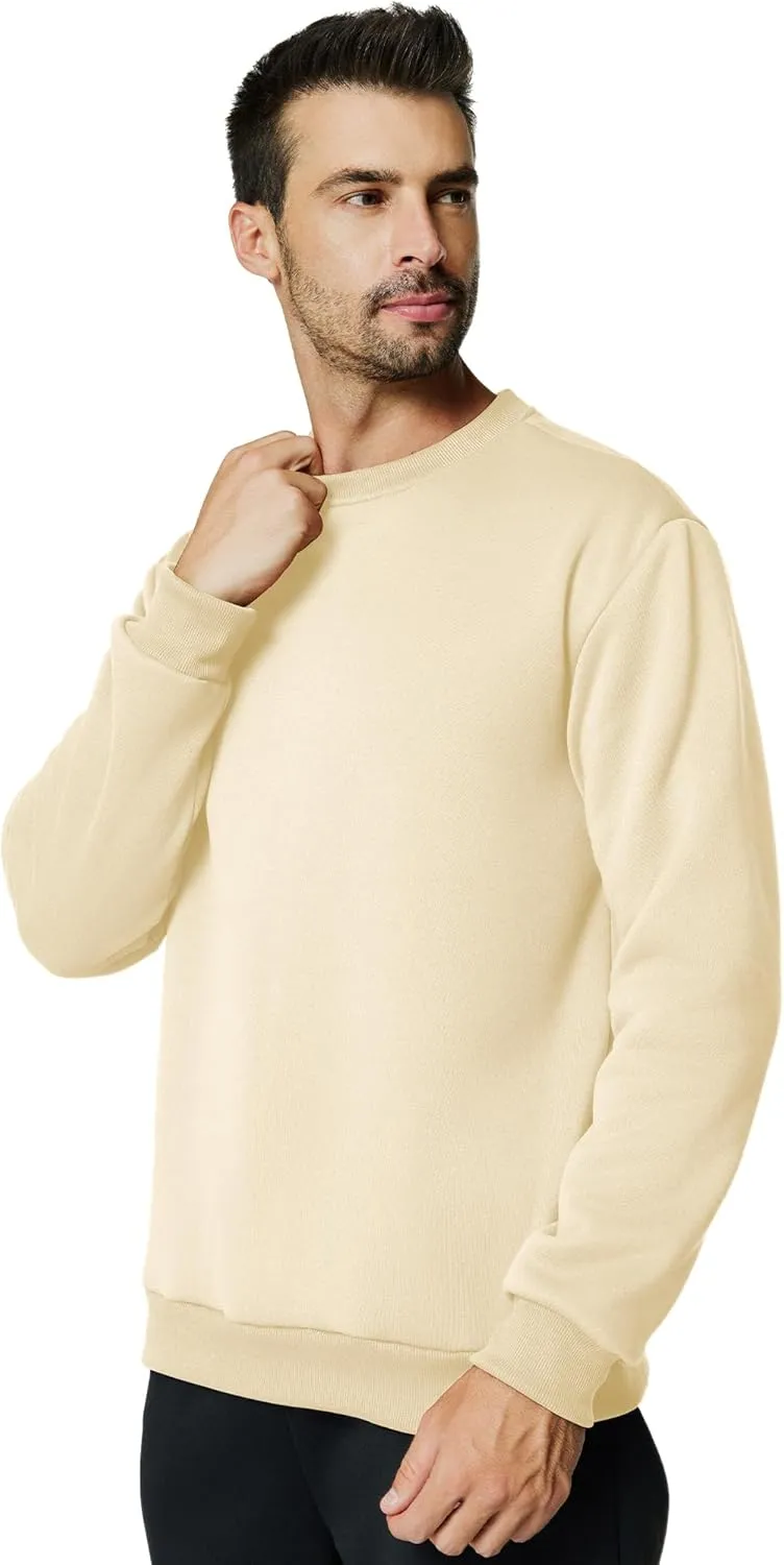 Men's Crewneck Sweatshirt Casual Long Sleeve Sweat Shirts Athletic Fleece Basic Pullover Shirts