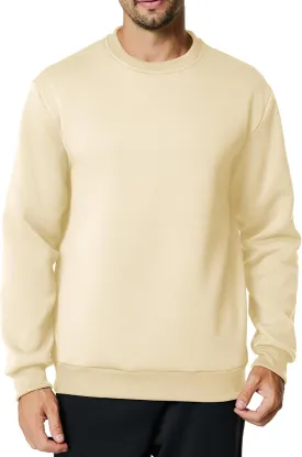 Men's Crewneck Sweatshirt Casual Long Sleeve Sweat Shirts Athletic Fleece Basic Pullover Shirts