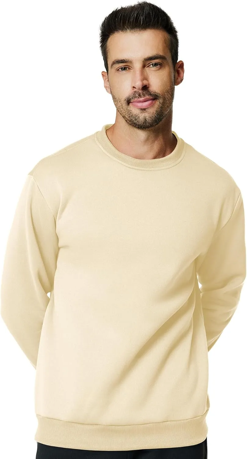 Men's Crewneck Sweatshirt Casual Long Sleeve Sweat Shirts Athletic Fleece Basic Pullover Shirts