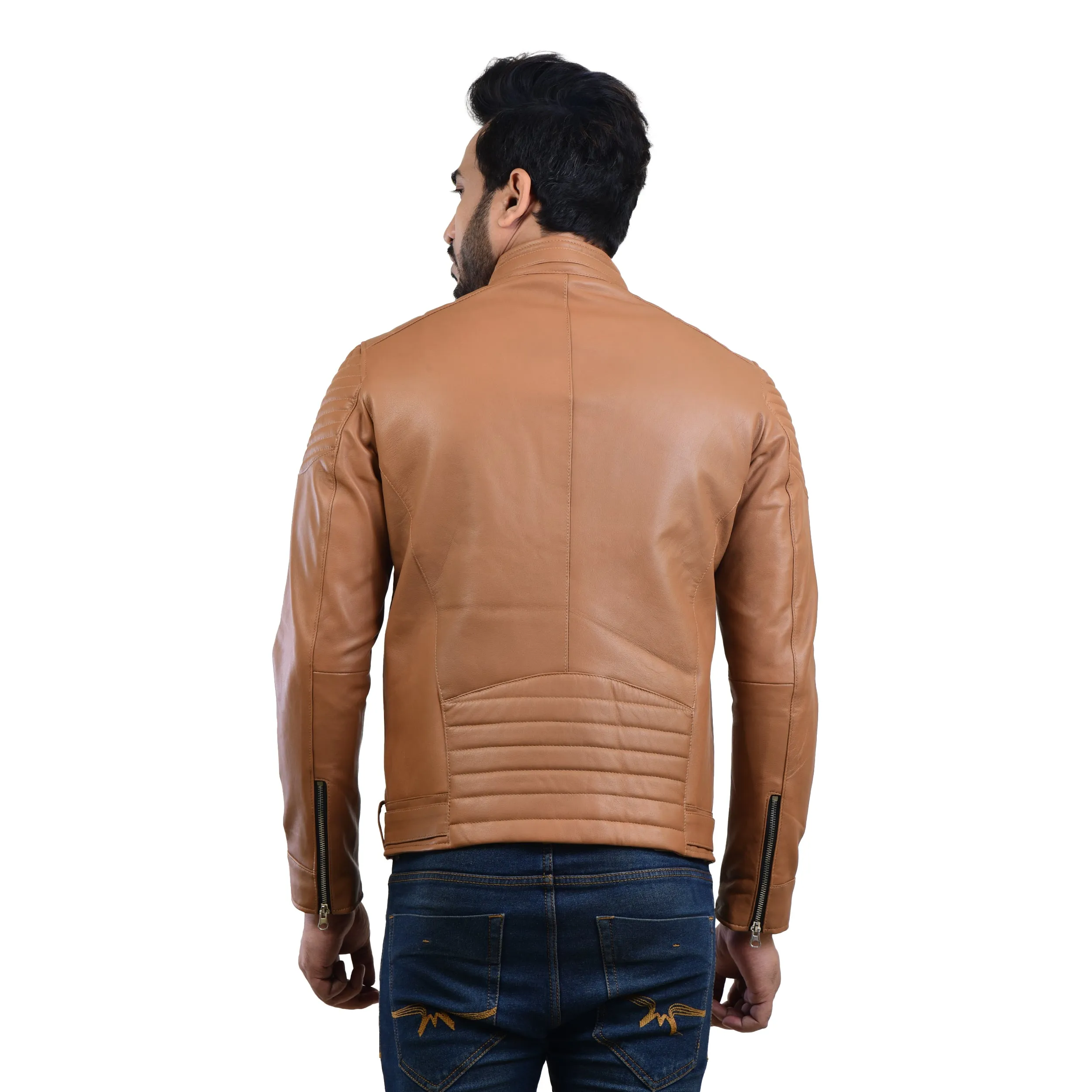 MENS LEATHER JACKET 410143(TAN)