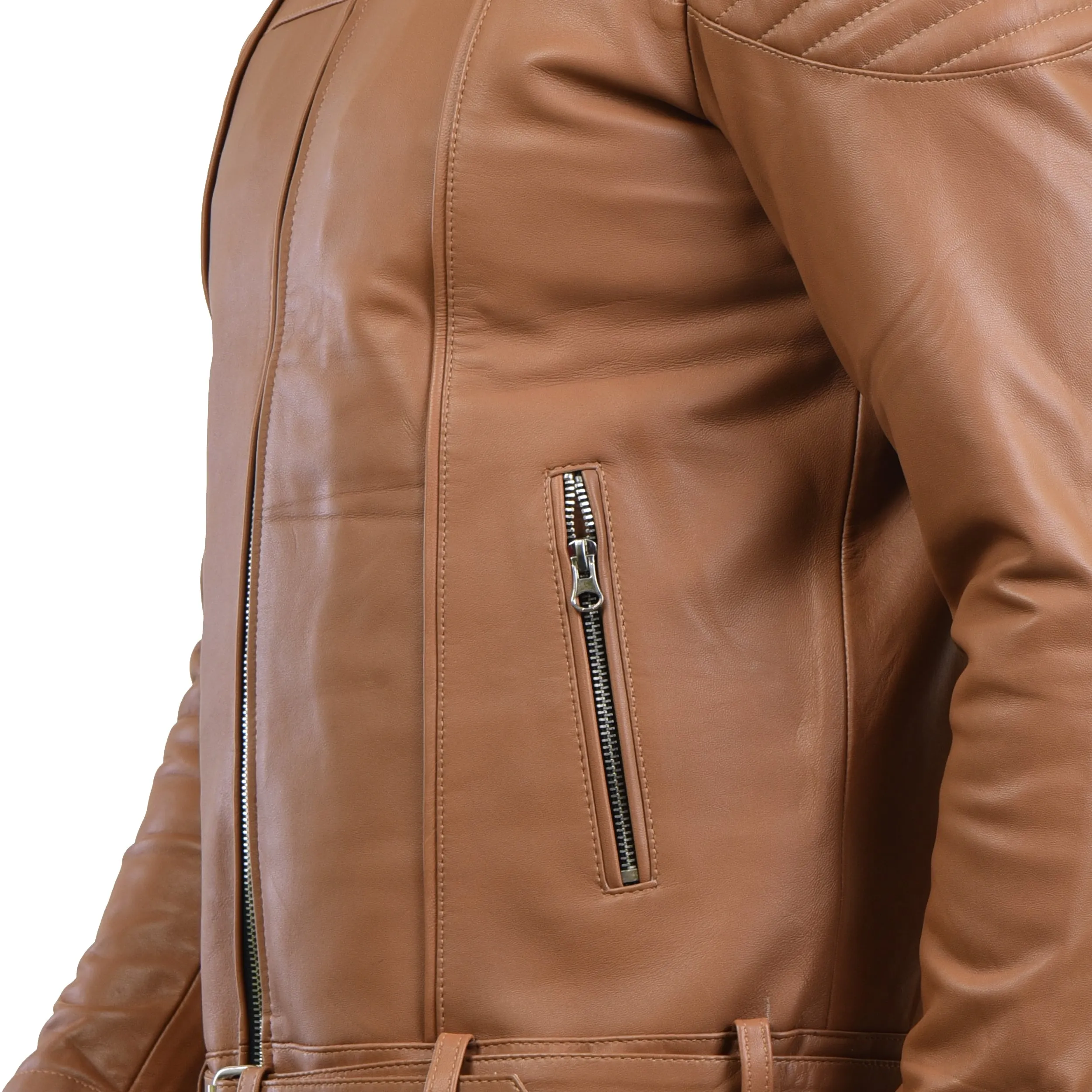 MENS LEATHER JACKET 410143(TAN)