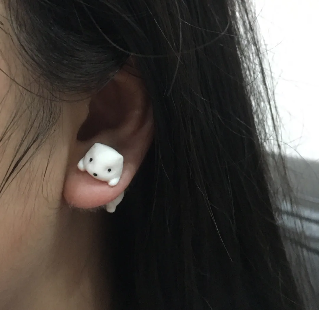 [Mid Season Sale ] Cutie Hamster 3D Handmade Soft Clay Earring