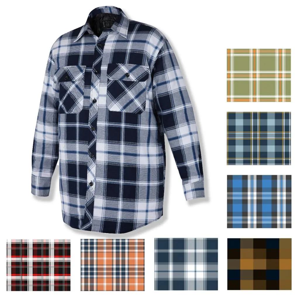 Milton 6704L Mens Full Placket Flannelette 10PK