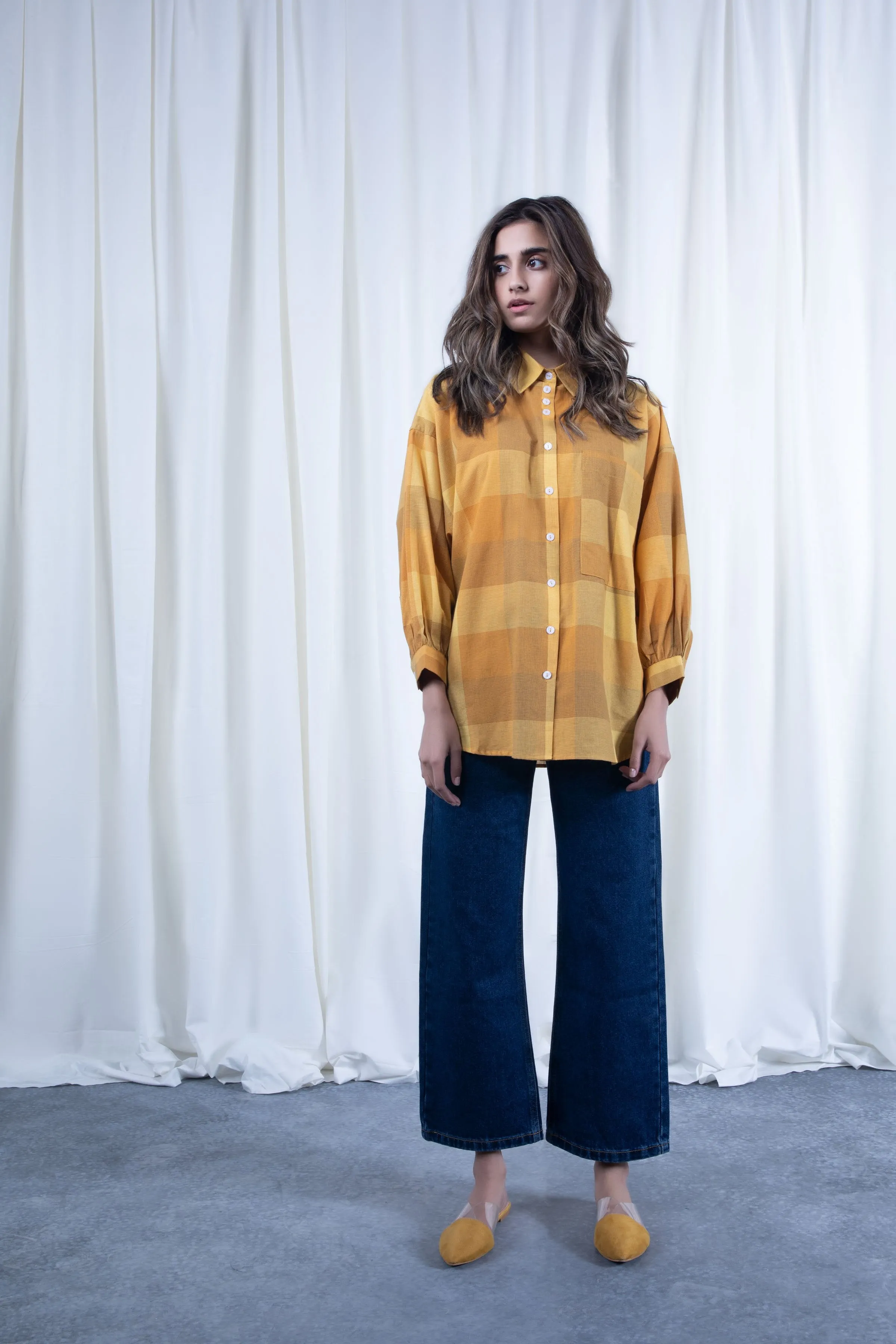 Mustard Checkered Shirt