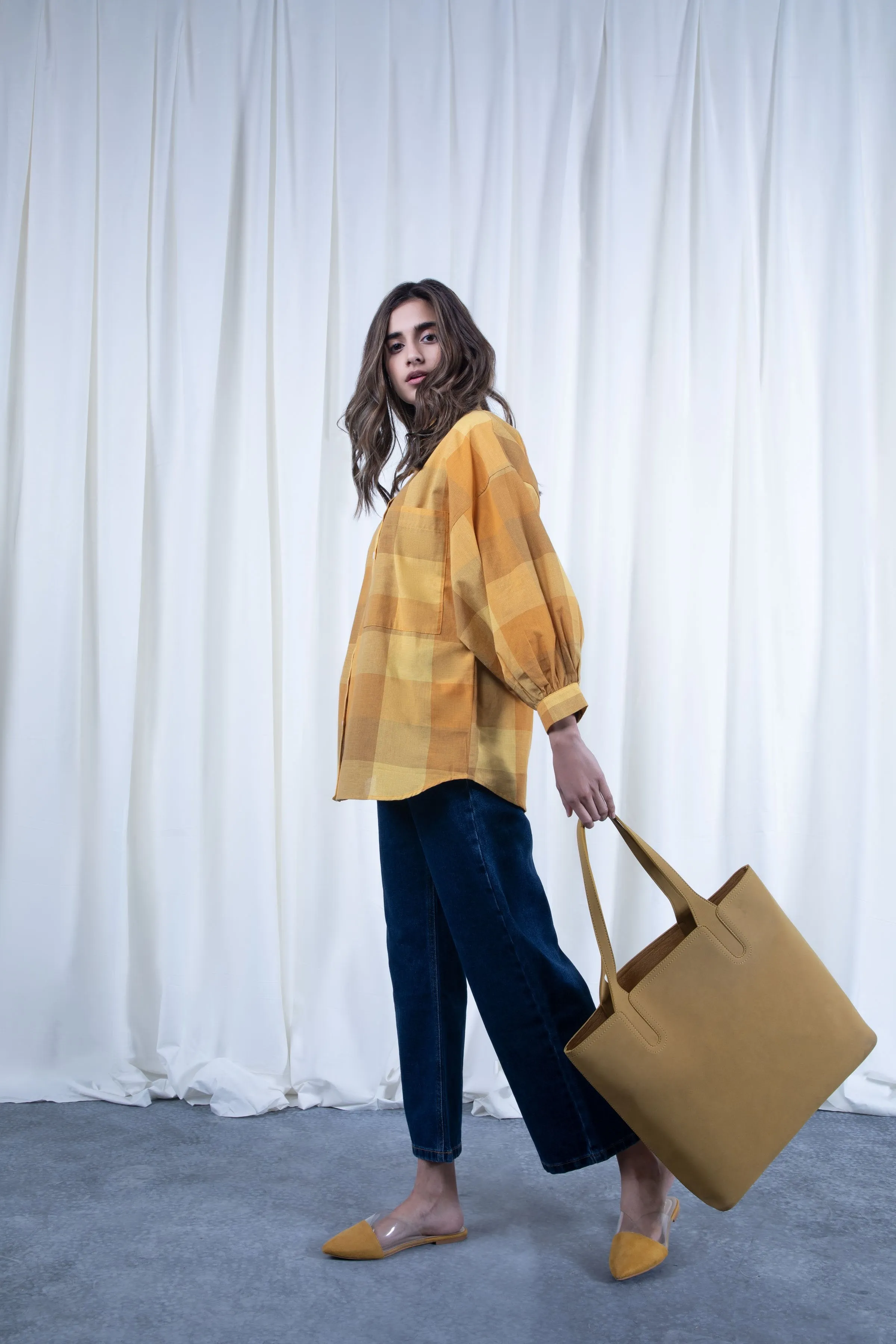 Mustard Checkered Shirt