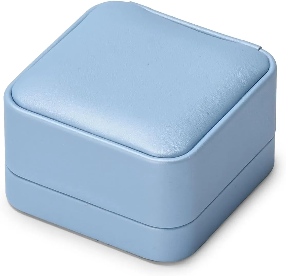 Oirlv Luxury Leather Earring Case Jewelry Box For Earrings Premium Jewelry Box Luxury Gift Case(Sky Blue)