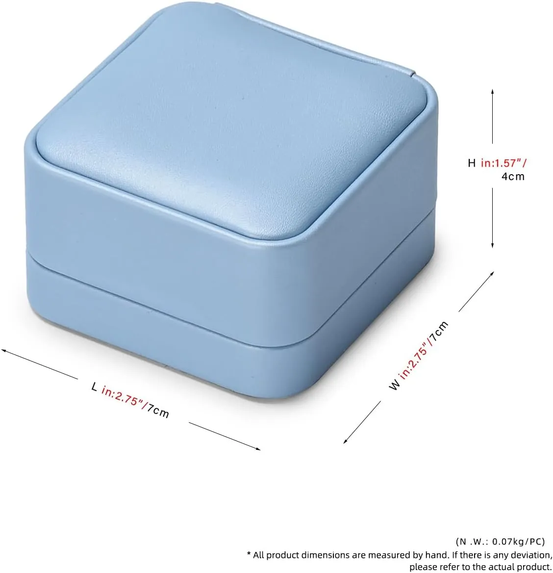 Oirlv Luxury Leather Earring Case Jewelry Box For Earrings Premium Jewelry Box Luxury Gift Case(Sky Blue)