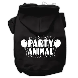 Party Animal Screen Print Pet Hoodies Black Size Xxxl (20)