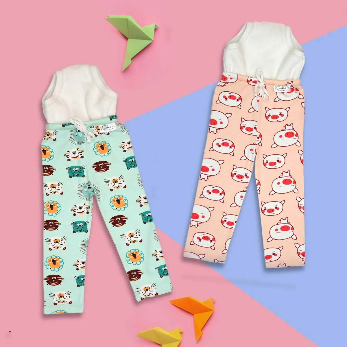Potty Training Pajamas 2-3 Years Pack of 2 (Snug Farm Print)