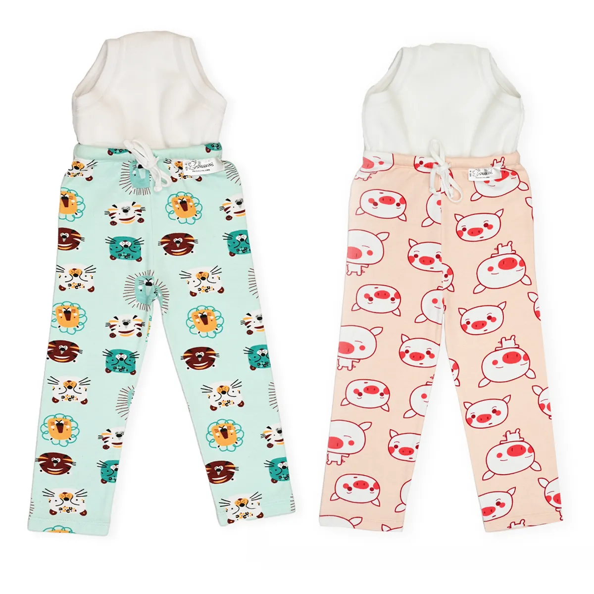 Potty Training Pajamas 2-3 Years Pack of 2 (Snug Farm Print)