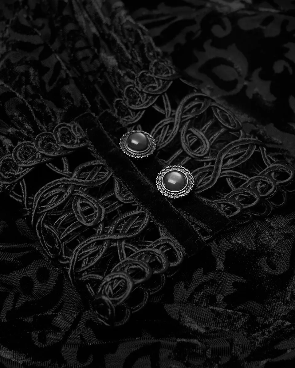 Punk Rave Oleandra Womens Baroque Gothic Blouse Top