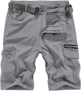 Quick Dry Hiking Shorts Men's Cargo Casual Outdoor 4-Way Stretchy Lightweight Summer Short with Multi Pockets 30-46 (No Belt)