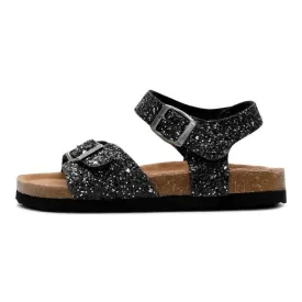Rugged Gear Bio Ankle Buckle Kids Lifestyle Sandals Black Glitter