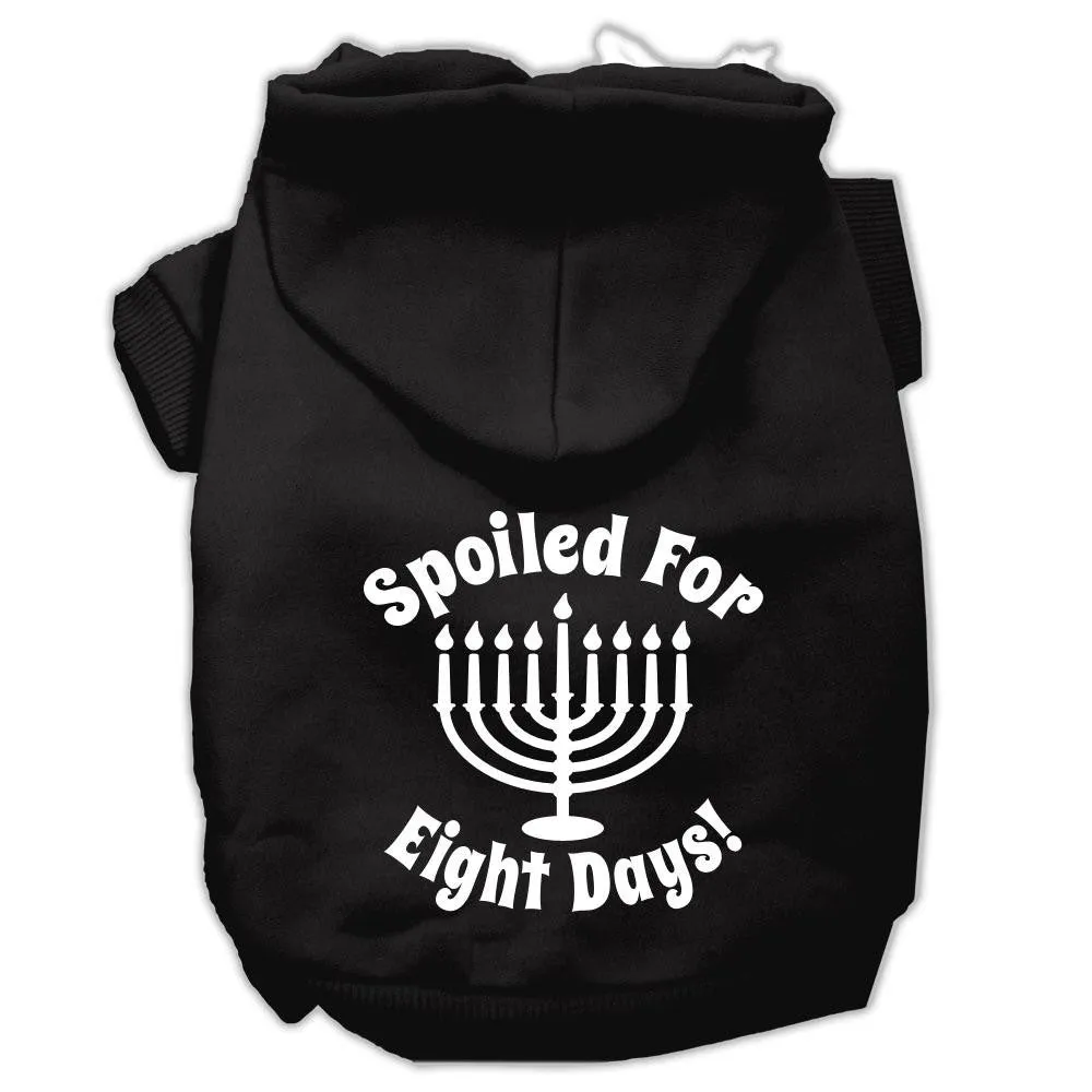 Spoiled for 8 Days Screenprint Dog Pet Hoodies Black Size XS (8)