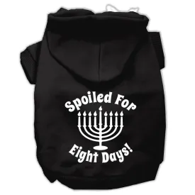 Spoiled for 8 Days Screenprint Dog Pet Hoodies Black Size XXXL (20)