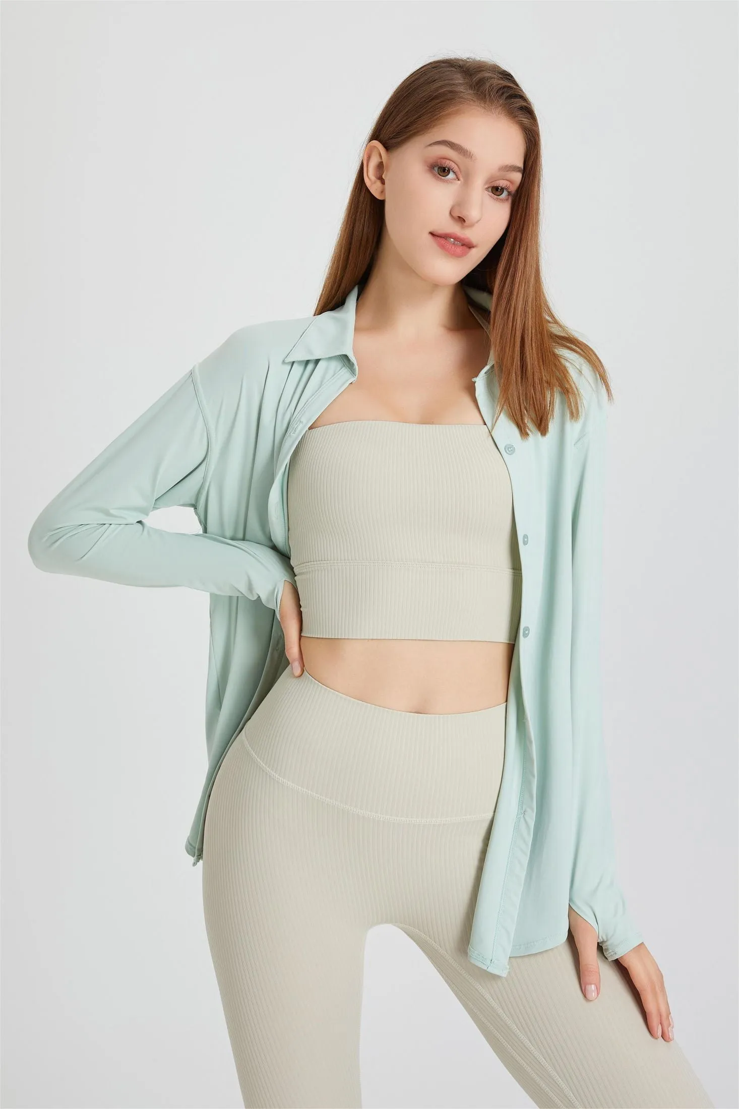 Sun Protection Button Up Long Sleeve Shirts