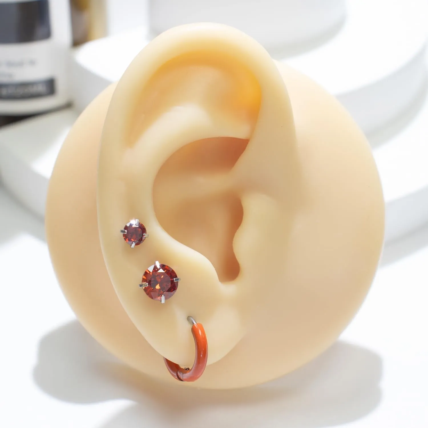 Surgical Steel Stud Hoop Earrings for Women Men, Hypoallergenic 20G Screw Back Earrings Small Huggie Hoop Earrings Flat Back Stud Earrings CZ Stud Earrings Set for Multiple Piercing Dainty Cartilage Earrings