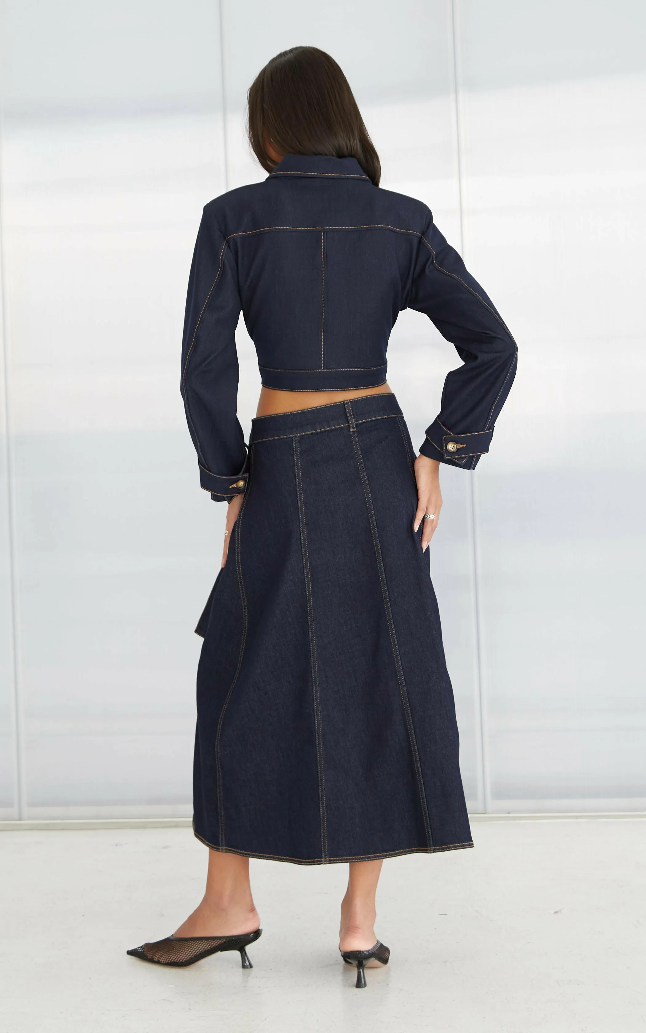 Tiffe Wrap Denim Skirt