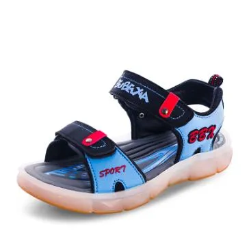 UncleJerry Led Sandals for Boys and Girls USB Charging Shoes Children Glowing Shoes Kids Summer Shoes