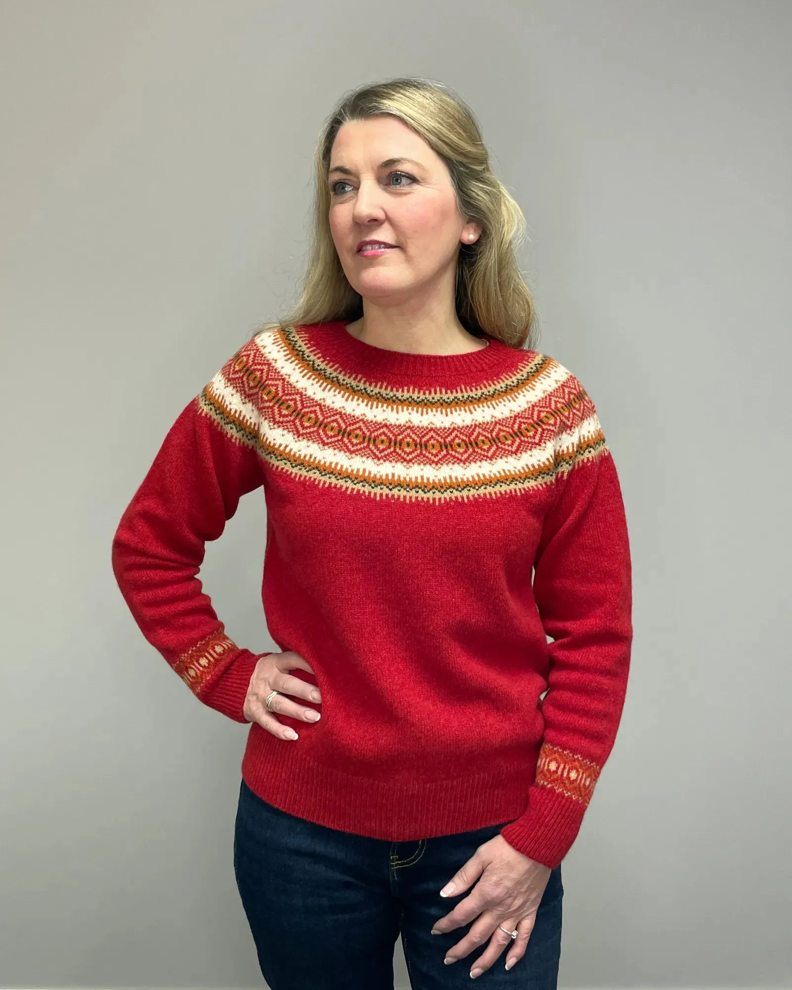 Women's Knitted Fair Isle Jumper (L5027/7) - Jasper